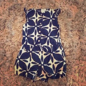 Girls navy blue romper